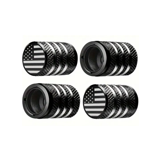 American Flag Valve Stem Caps - 4 ct